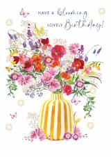 Traditional Birthday Card - For Her - Vase With Flowers created by Nigel Quiney