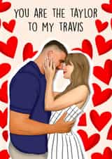 Cute Anniversary Card - Taylor Swift - Travis Kelce created by Poppy & Mabel