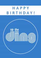 A stylish Birthday Card suitable for any Reading Football Club fan -Up the Ding! created by Up the Ding!