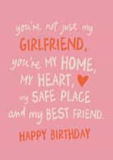 Heartfelt Birthday Card - For Girlfriend - Safe Place created by Sweetlove Press