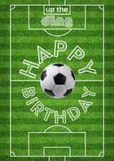 Birthday Card Pitch suitable for any Reading Football Club fan -Up the Ding! created by Up the Ding!
