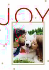 Personalised Christmas Photo Card created by Carrie ONeal - Classic Christmas Card - Joy - Playful Polka Dots