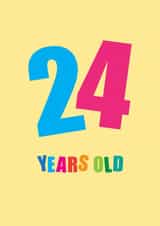 24 Years Old Birthday Card created by mrs L cards