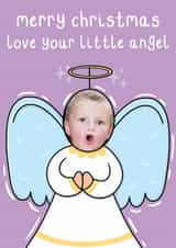 Personalised Christmas Photo Card created by OhJaye - Cute Christmas Card - Your Little Angel
