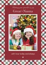 Personalised Christmas Photo Card created by Choo Choo - Classic Christmas Card - For Great Nanna - Love Always