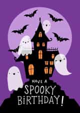 Cute Birthday Card - Halloween - Spooky House created by Nicola Watson