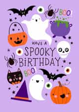 Cute Birthday Card - Spooky Birthday - Halloween created by Nicola Watson