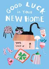 Cute New Home Card - Good Luck In Your New Home - Cat In A Box created by Susse Linton