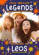 Personalised Birthday Photo Card created by Joanne Hawker - Funny Birthday Card - Leo - Lengend