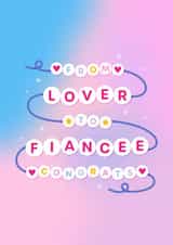 Cute Engagement Card for Swifties - Lover Era - Taylor Swift created by Joanne Hawker