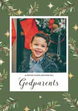 Personalised Christmas Photo Card created by Choo Choo  - Classic Christmas Card - Godparents - Festive Cheer