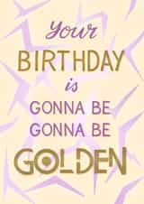 Fun Birthday Card - Kpop Demon Hunters - Rumi Demon Marks Golden created by Silky Rose Design