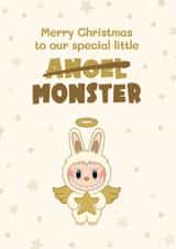 Funny Christmas Card - Labubu - Our Special Little Monster created by Bev O'Connor || @oconnordesign