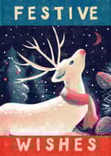 Classic Festive Deer Christmas card created by Rocket68
