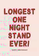 Funny Anniversary Card - Longest One Night Stand Ever! - Happy Anniversary created by Gem Draws Stuff