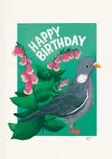 Cute Pigeon Birthday Card For Nature Lovers created by Pixiecraft