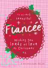 Heartfelt Christmas Card - For Fianceé - Wishing You Loads Of Love At Christmas created by Bow & Bell