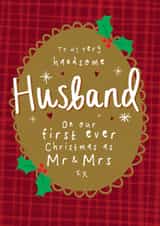 Heartfelt Christmas Card - For Husband - On Our First Christmas As Mr & Mrs created by Bow & Bell