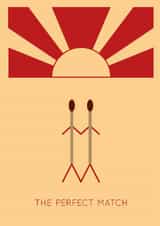 Cute Wedding Card - The Perfect Match created by Kate & The Ink