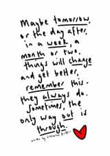 Thoughtful card for hard times created by Words by Catherine Prutton