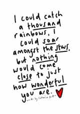 Cute poem card for the one you love created by Words by Catherine Prutton