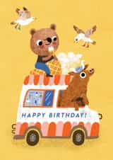 Cute Birthday Card - Ice Cream Van created by Emily Nash Illustration