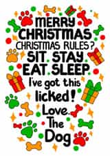 Funny Dog Christmas Card From the Dog for Puppy Dog Parents created by Louise Burgoyne