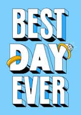Modern Wedding Card - Best Day Ever created by Ellen Jane LDN