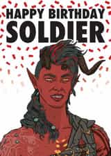 Fun Birthday Card - Karlach - Baldurs Gate - D&D - RPG - created by LoveFromCo