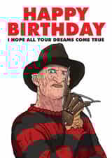 Fun Birthday Card - Freddy Krueger - Nightmare on Elm Street created by LoveFromCo