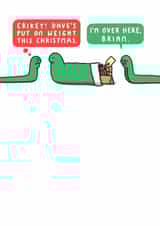 Funny Christmas Card - Dave's Put On Weight This Christmas. created by mungo and shoddy