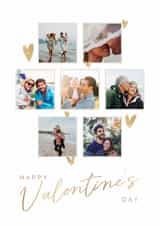 Personalised Valentines Day Photo Card created by Spark and Wild - Classic Valentine's Day Card - Gold Hearts