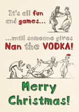 Family Christmas getting messy with Nan and the Vodka created by Claire Thomson