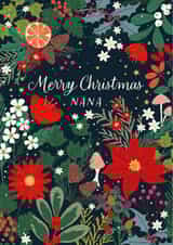 Pretty Christmas Card - For Nana - Winter Foliage created by Nina Raby - Jones