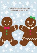 Christmas Is So Much Sweeter with You - Cute Christmas Card created by Laurent Collective