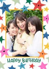 Personalised Birthday Photo Card created by Nicola Watson - Cute Birthday Card - Smiling Stars