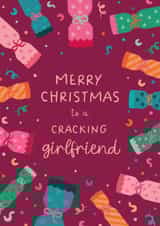 Classic Christmas Card - For Girlfriend - Cracking created by The Pattern Press