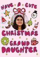 Personalised Christmas Photo Card created by @AimeeStevens.Design - Cute Christmas Card - For Granddaughter