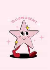 Cute card - you are a star - thank you - congratulations created by Little Prints By Emma