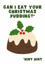 Cheeky Christmas Card - Christmas Pudding - Suggestive created by Pink Peach Cards