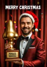 Funny Christmas Card - World’s Loudest Sneezer created by Woody's Design