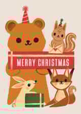 Cute Christmas Card - Woodland Animals created by Vivian Yiwing