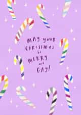 Classic Christmas Card - Merry And Gay - Candy Canes created by Studio Snow