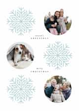 Personalised Christmas Photo Card created by Heather Schertzer - Classic Christmas Card - Geometric Snowflakes