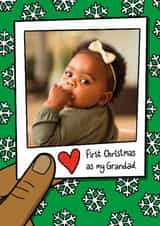 Personalised Christmas Photo Card created by TeePee Creations - Cute Christmas Card - First As My Grandad