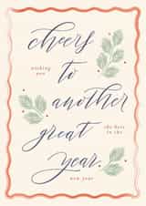 Classic Christmas/New Year Card - Cheers To Another Great Year created by letterfix