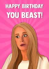 Funny Birthday Card - Kim Richards - Real Housewives Of Beverly Hills created by Poppy & Mabel