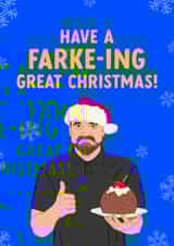 Leeds United Christmas Card - Daniel Farke - Have A Farke-Ing Great Christmas! created by The Cake Thief