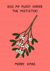Naughty Christmas Card - For Him - Mistletoe created by YAWN DESIGNS