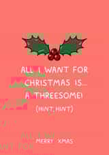 Naughty Christmas Card - Threesome - Hint created by YAWN DESIGNS